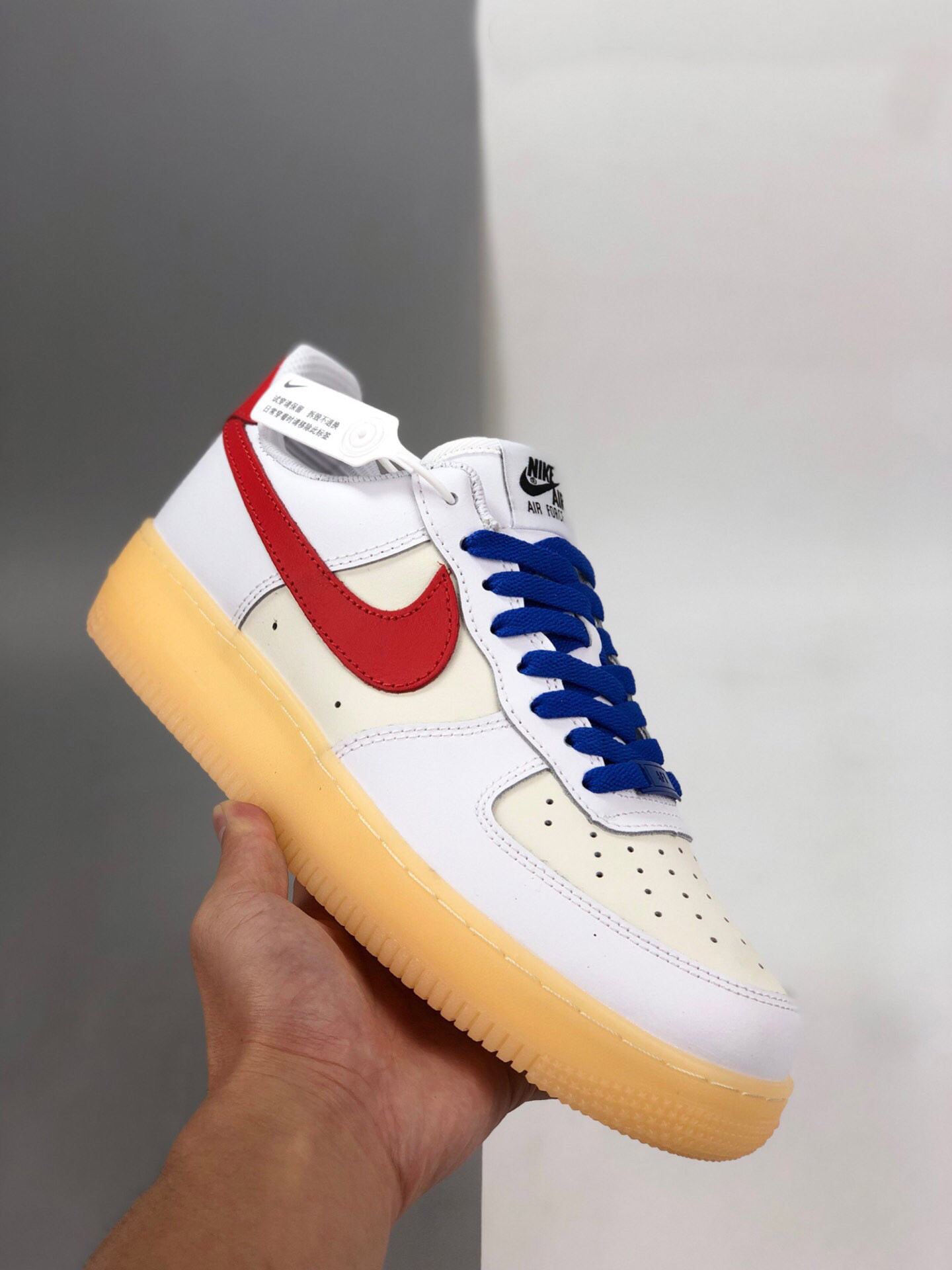 Custom Nike Air Force 1 Low White/Red For Sale