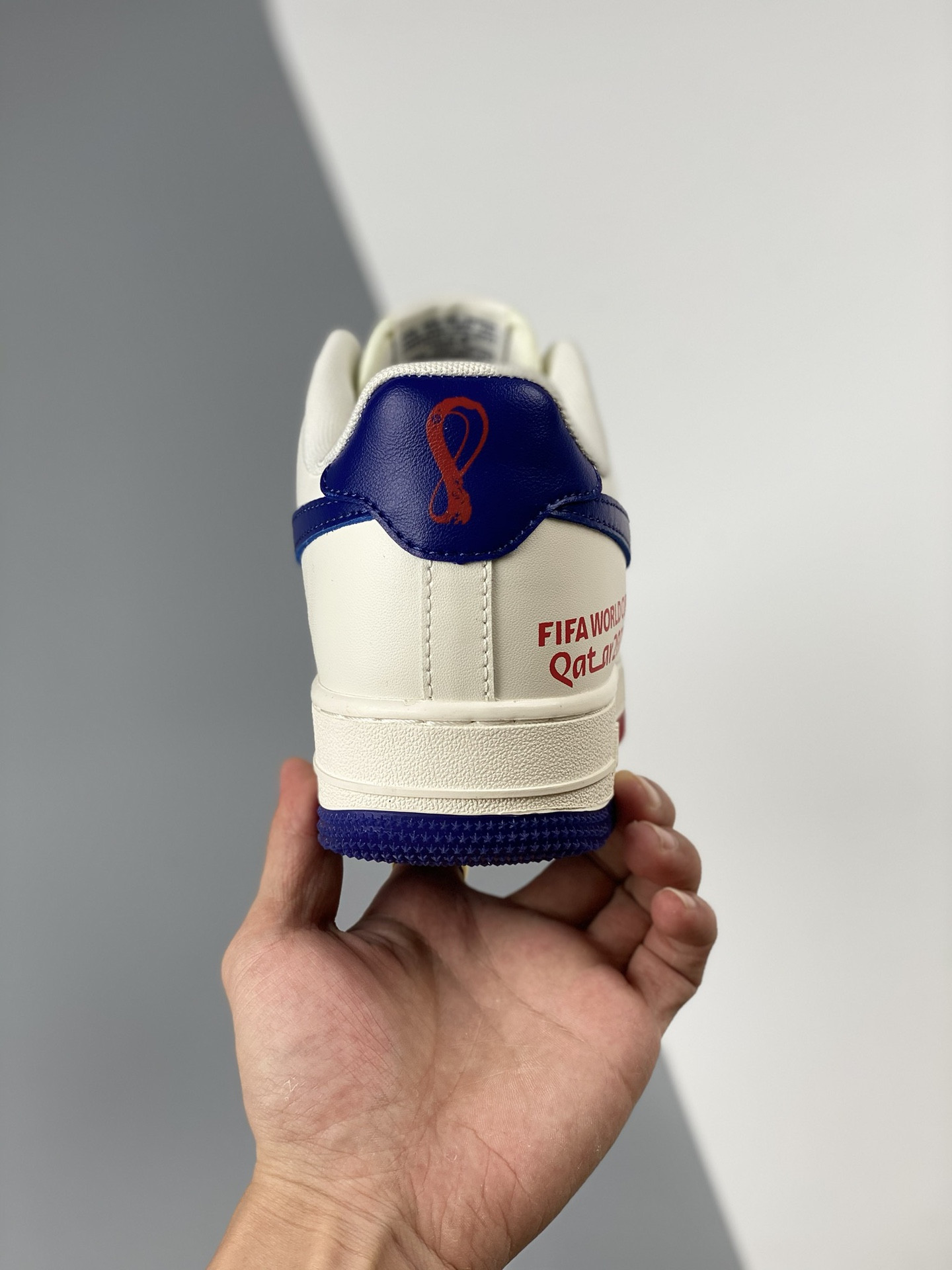Custom Nike Air Force 1 Low ‘World Cup 2022’ White Blue Red For Sale