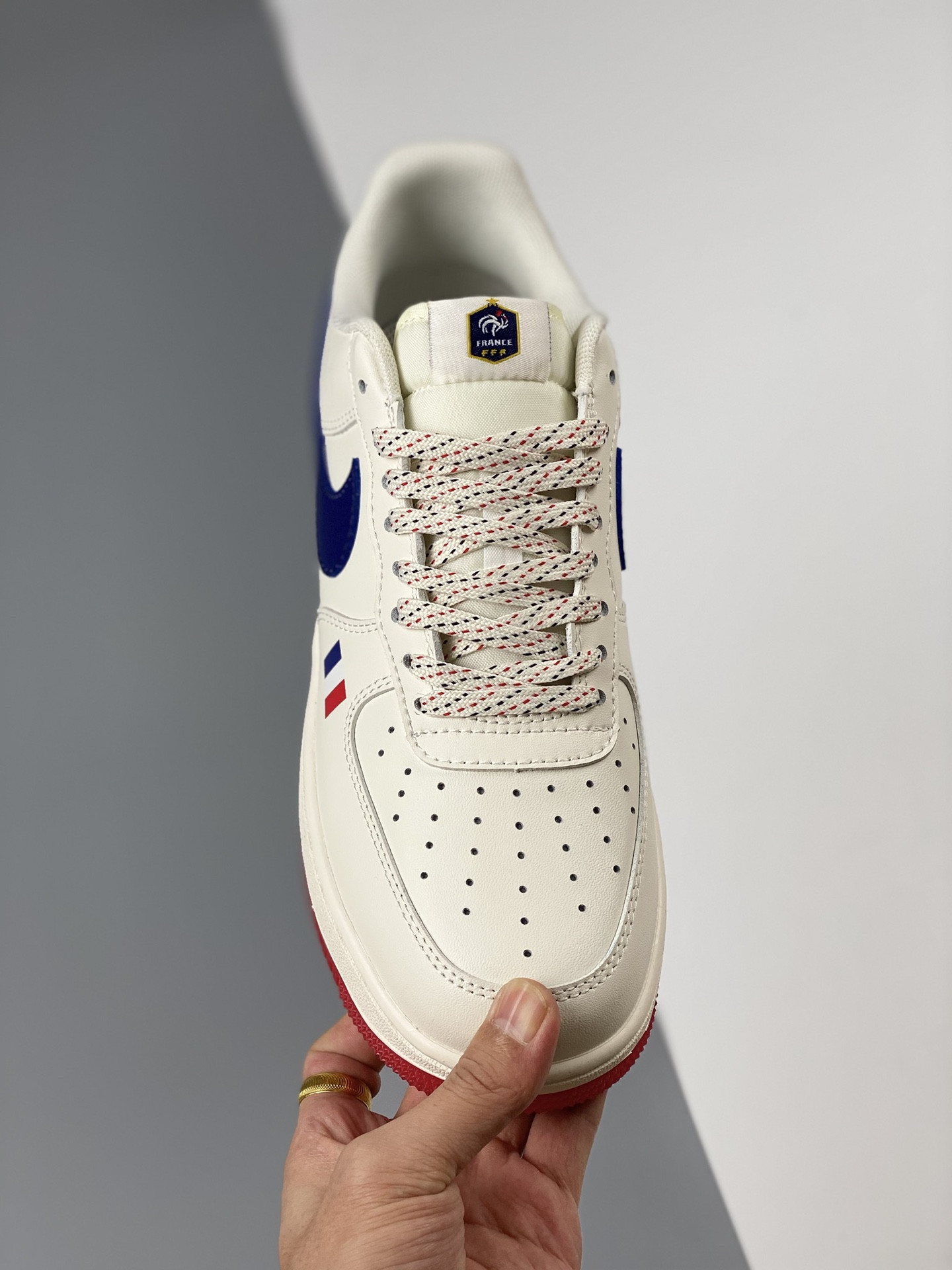 Custom Nike Air Force 1 Low ‘World Cup 2022’ White Blue Red For Sale