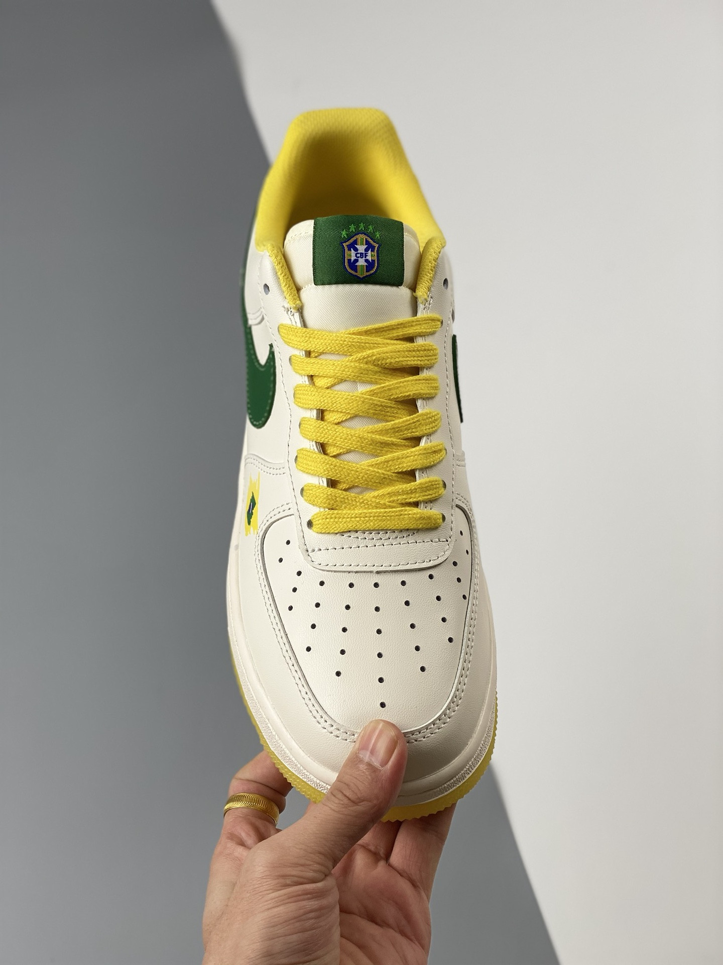 Custom Nike Air Force 1 Low ‘World Cup 2022’ White Green Yellow For Sale