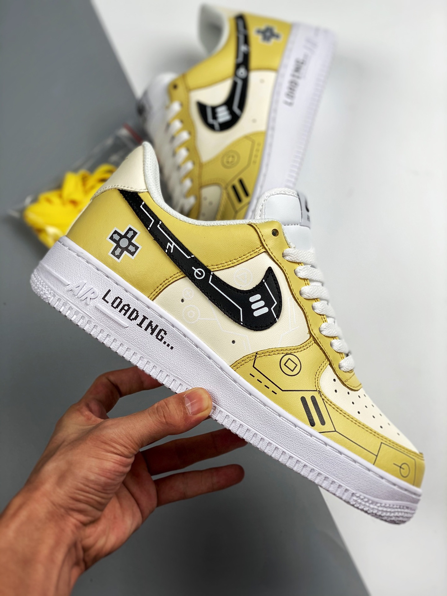 Custom Nike Air Force 1 Low Yellow White By You