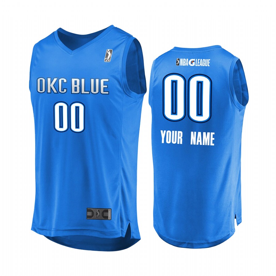 Custom Oklahoma City Blue Blue Jersey