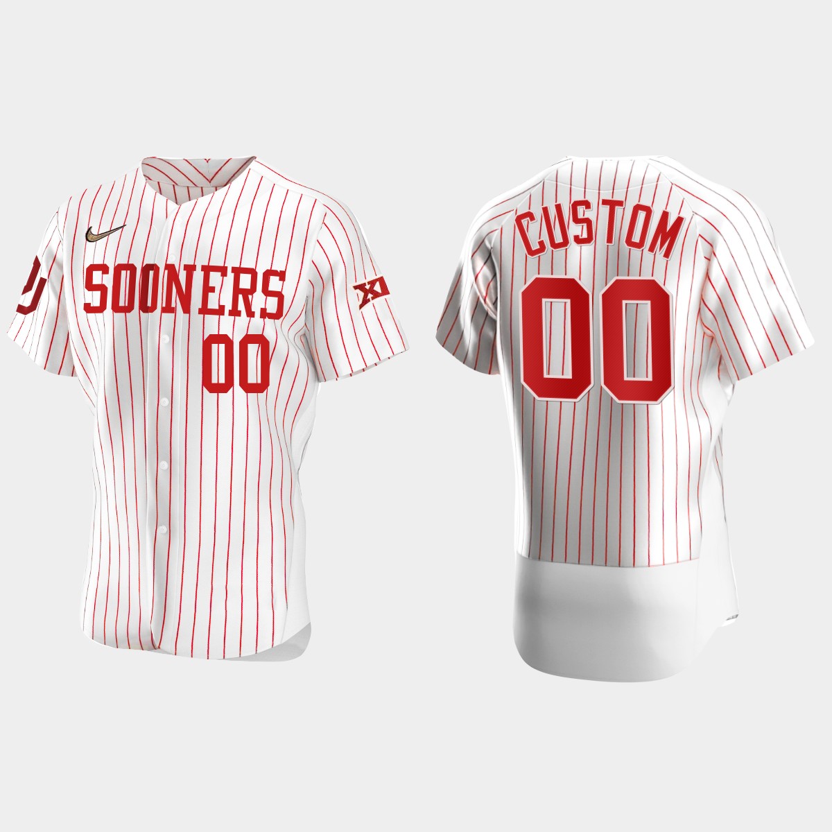 Custom Oklahoma Sooners 2021 Vapor Prime College Jersey - White