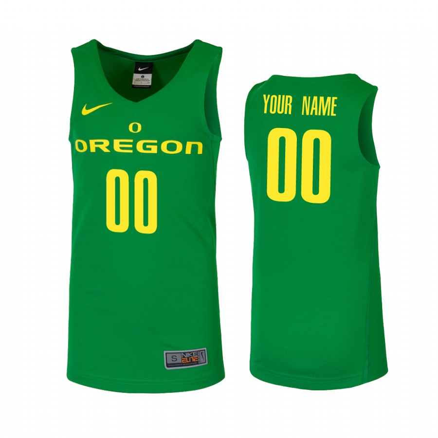 Custom Oregon Ducks #00 College Jersey - Green