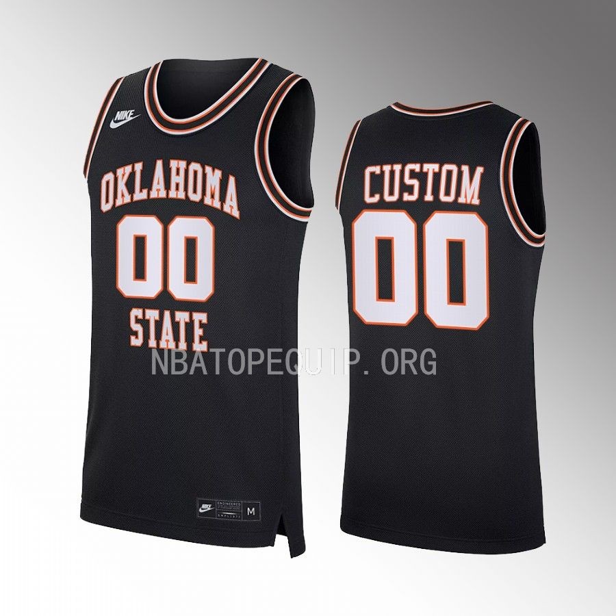 Custom OSU Cowboys Black Jersey 2022-23 Retro