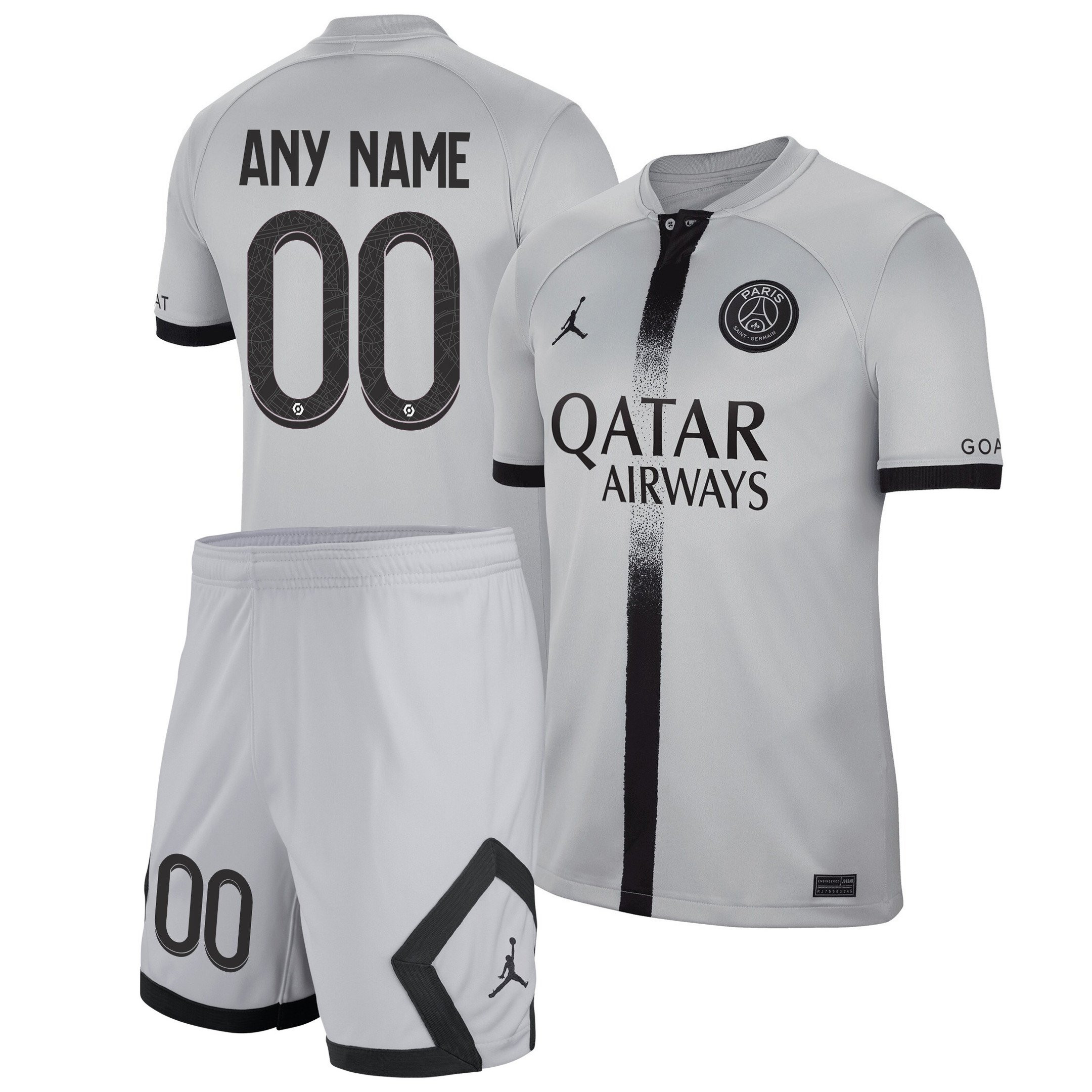 Custom Paris Saint-Germain Away Kit 2022-23 Men Soccer Jersey – Black