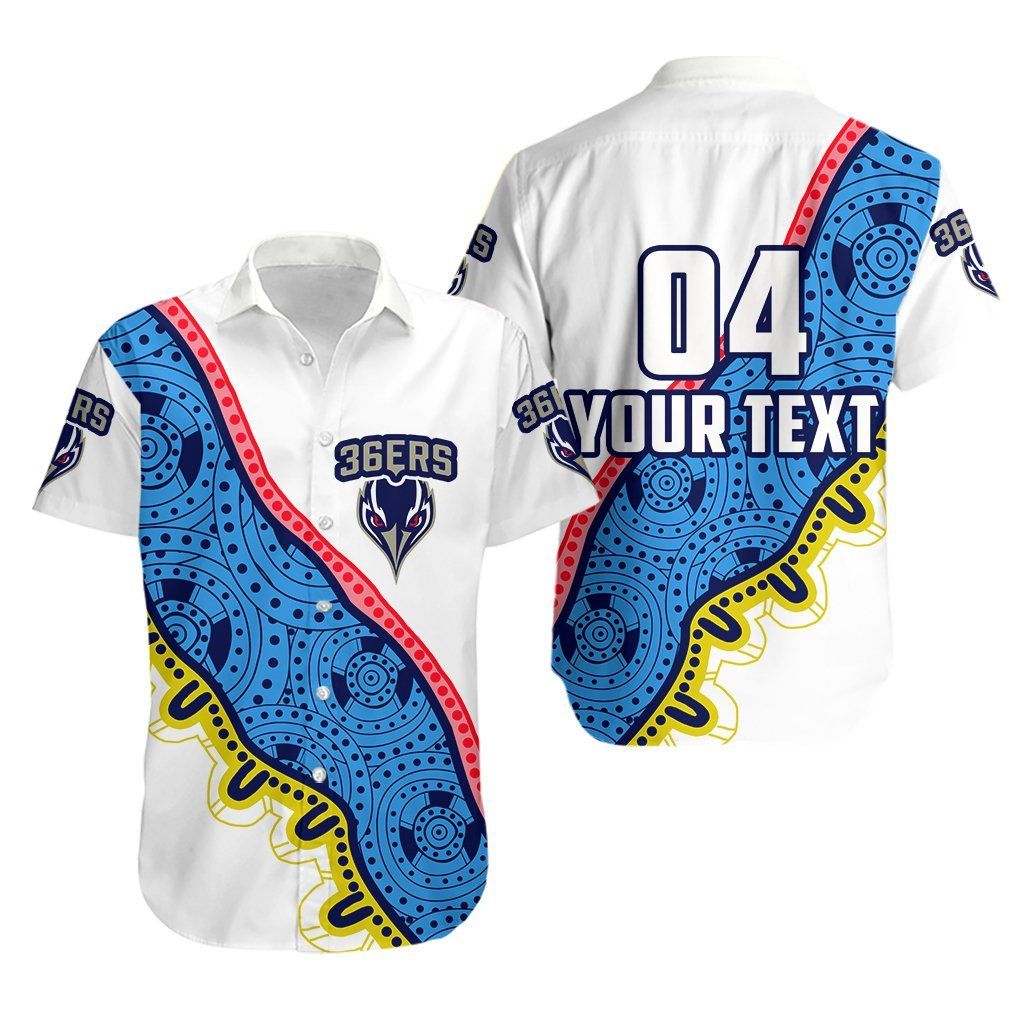 Custom PersonalisedAdelaide 36Ers Hawaiian Shirt Indigenous White Th4