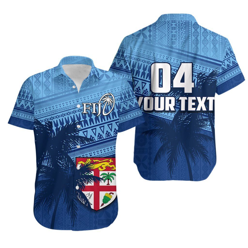 Custom PersonalisedFiji Rugby Makare And Tapa Patterns Hawaiian Shirt Th4