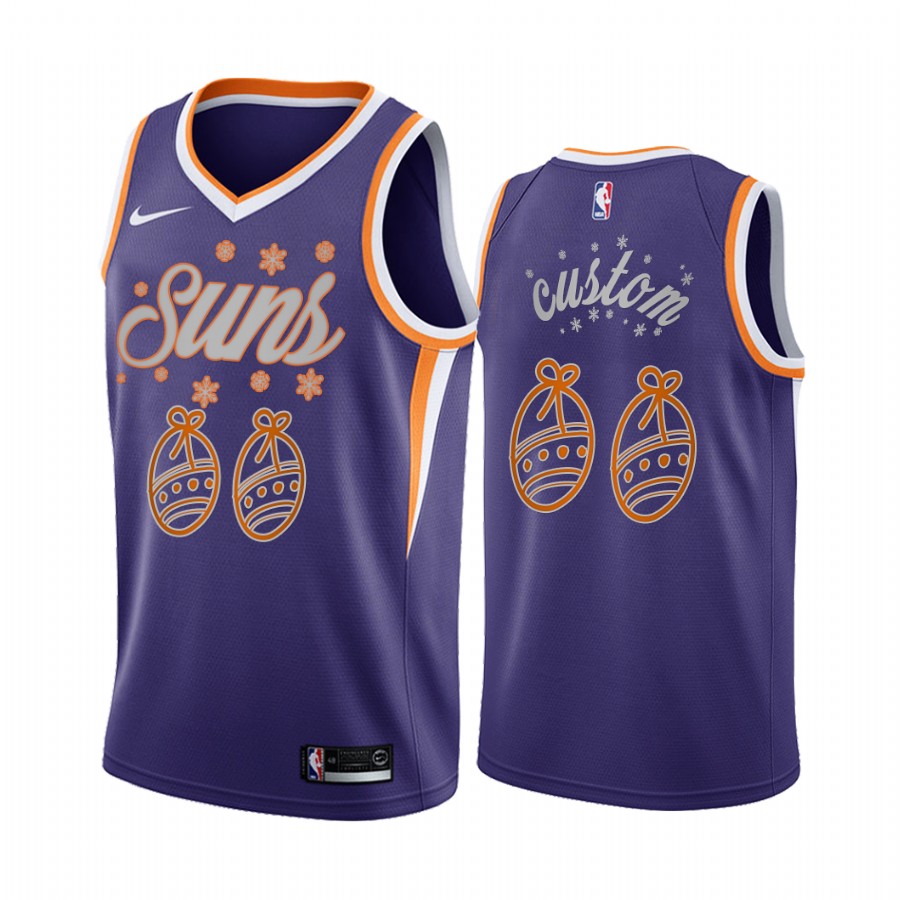 Custom Phoenix Suns 2020 Christmas Night Purple Jersey Festive Special Edition