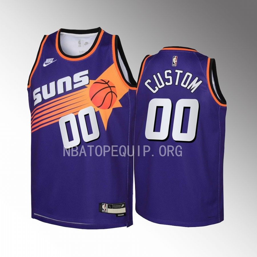 custom Phoenix Suns 2022-23 Classic Edition Purple Youth Jersey - Swingman