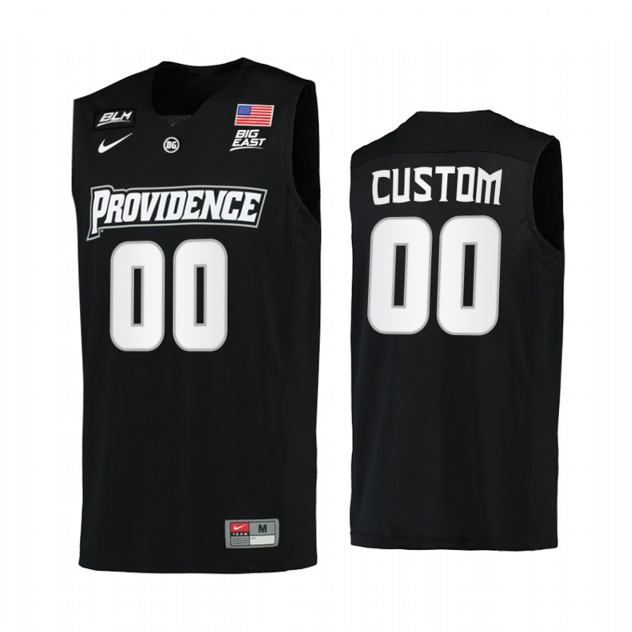 Custom Providence Friars Black Jersey 2021-22 College