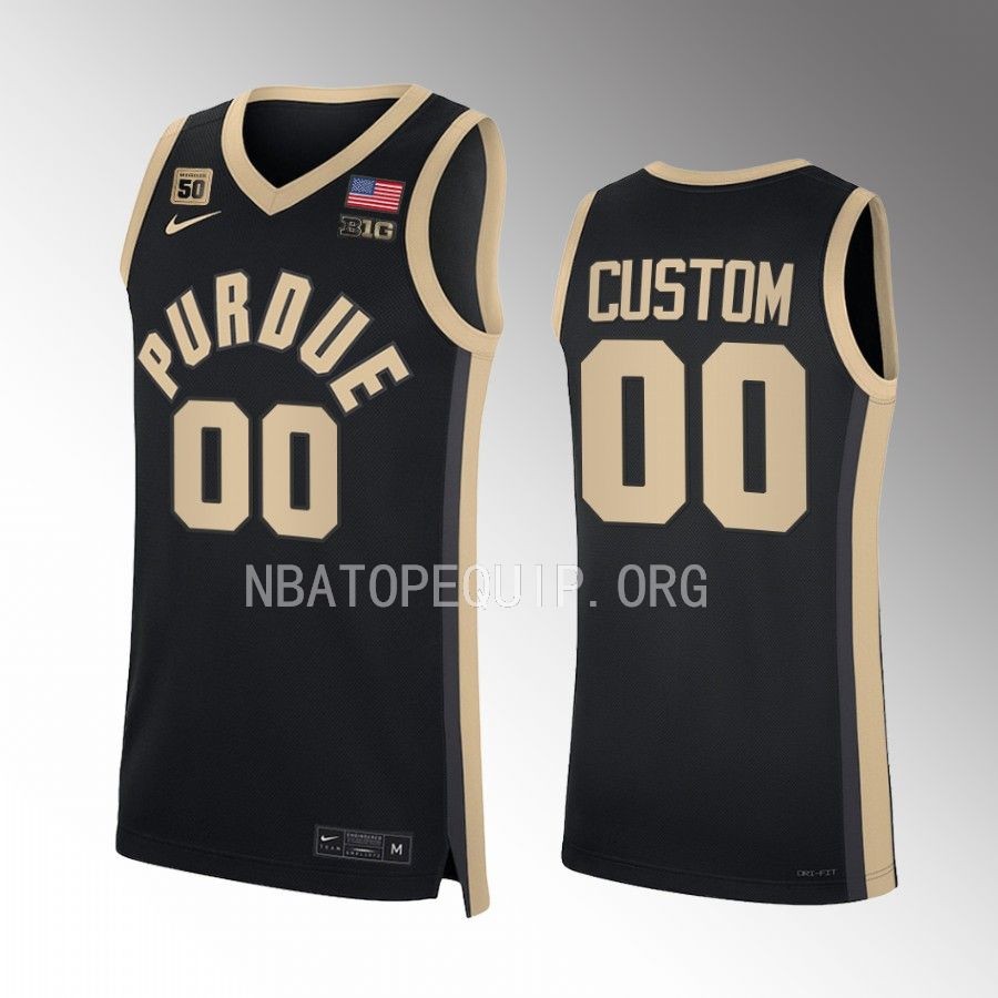 Custom Purdue Boilermakers Black Jersey