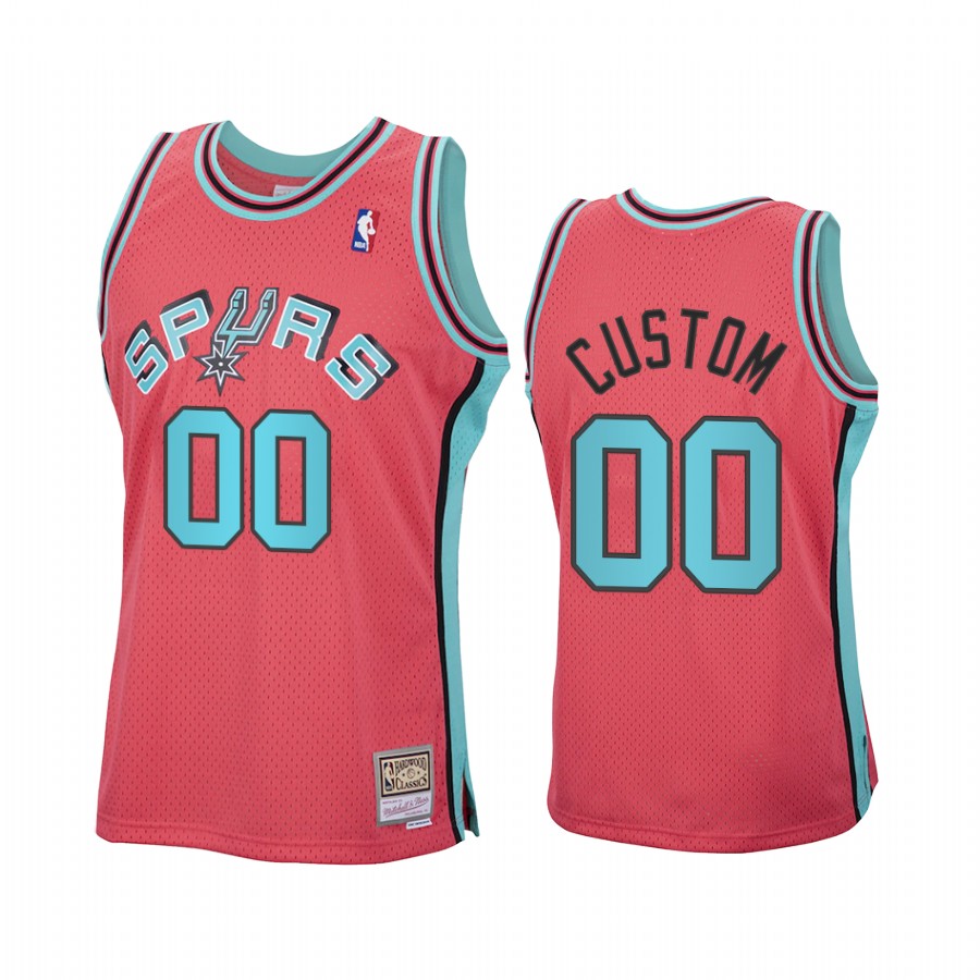 Custom San Antonio Spurs Pink Jersey 2020 Reload Classic
