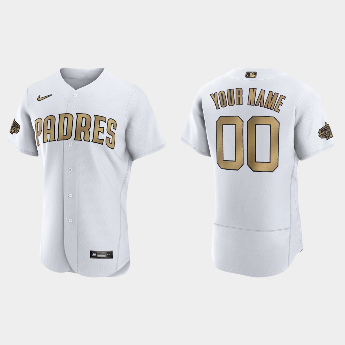 Custom San Diego Padres 2022 MLB All-Star Game Jersey – White