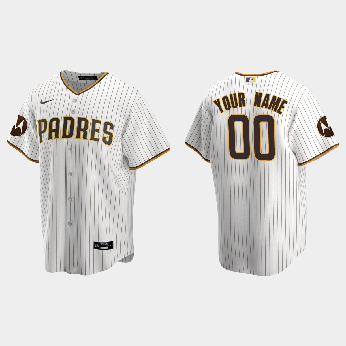 Custom San Diego Padres 2023 Motorola Patch Jersey – White