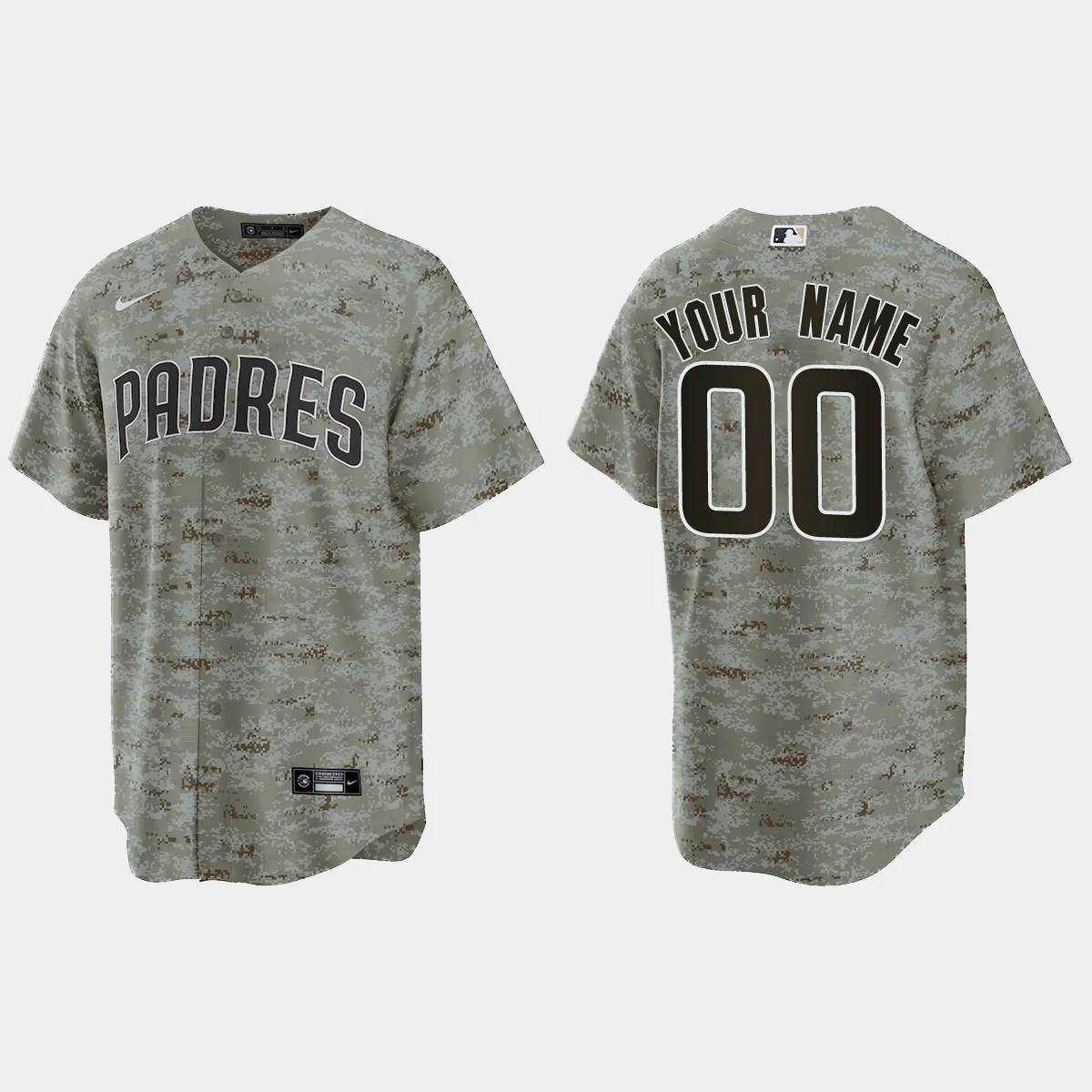 Custom San Diego Padres USMC Jersey - Camo