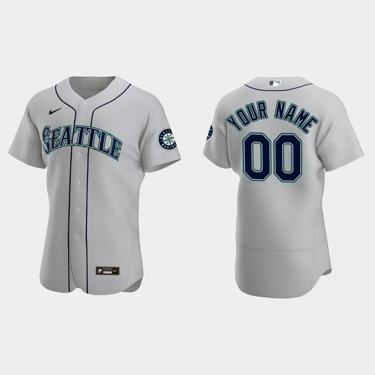 Custom Seattle Mariners Jersey – Gray