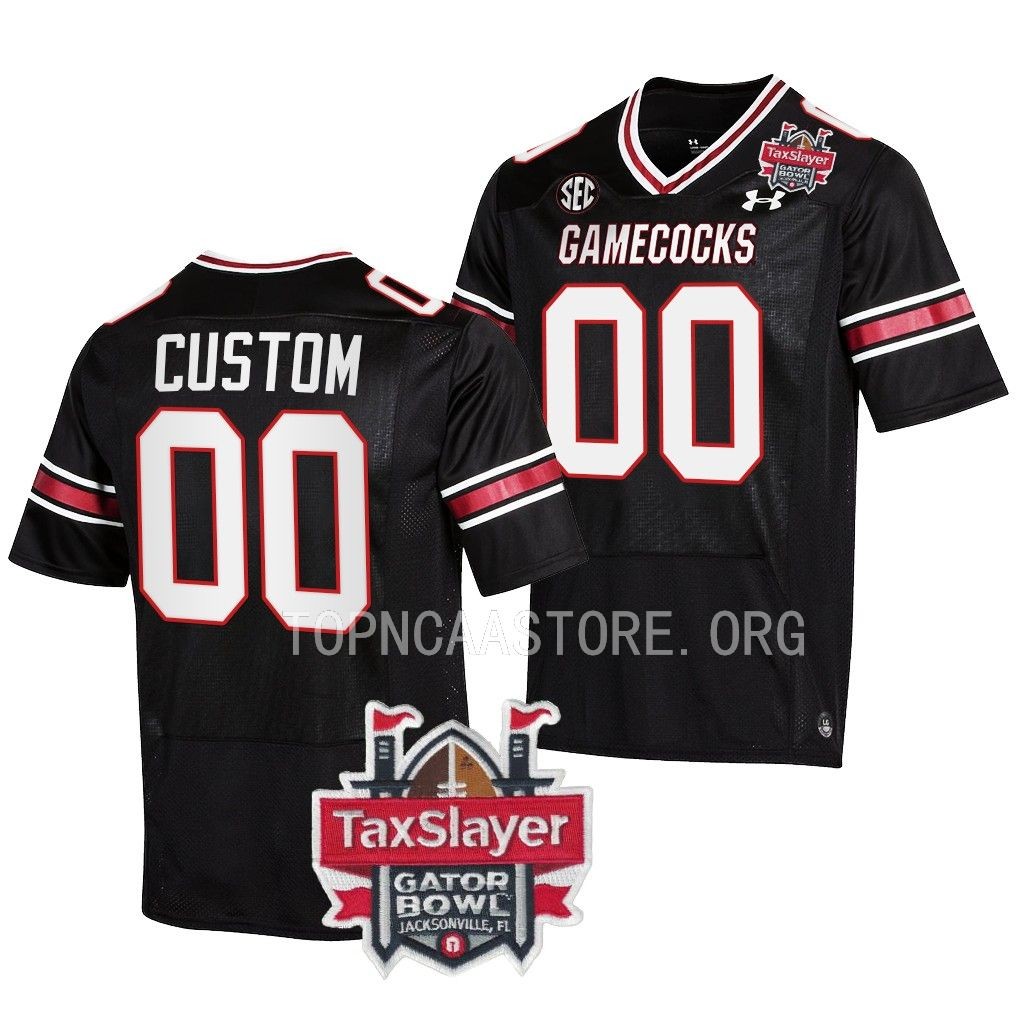 Custom South Carolina Gamecocks 2022 Gator Bowl College Jersey Men's Black #00 Uniform