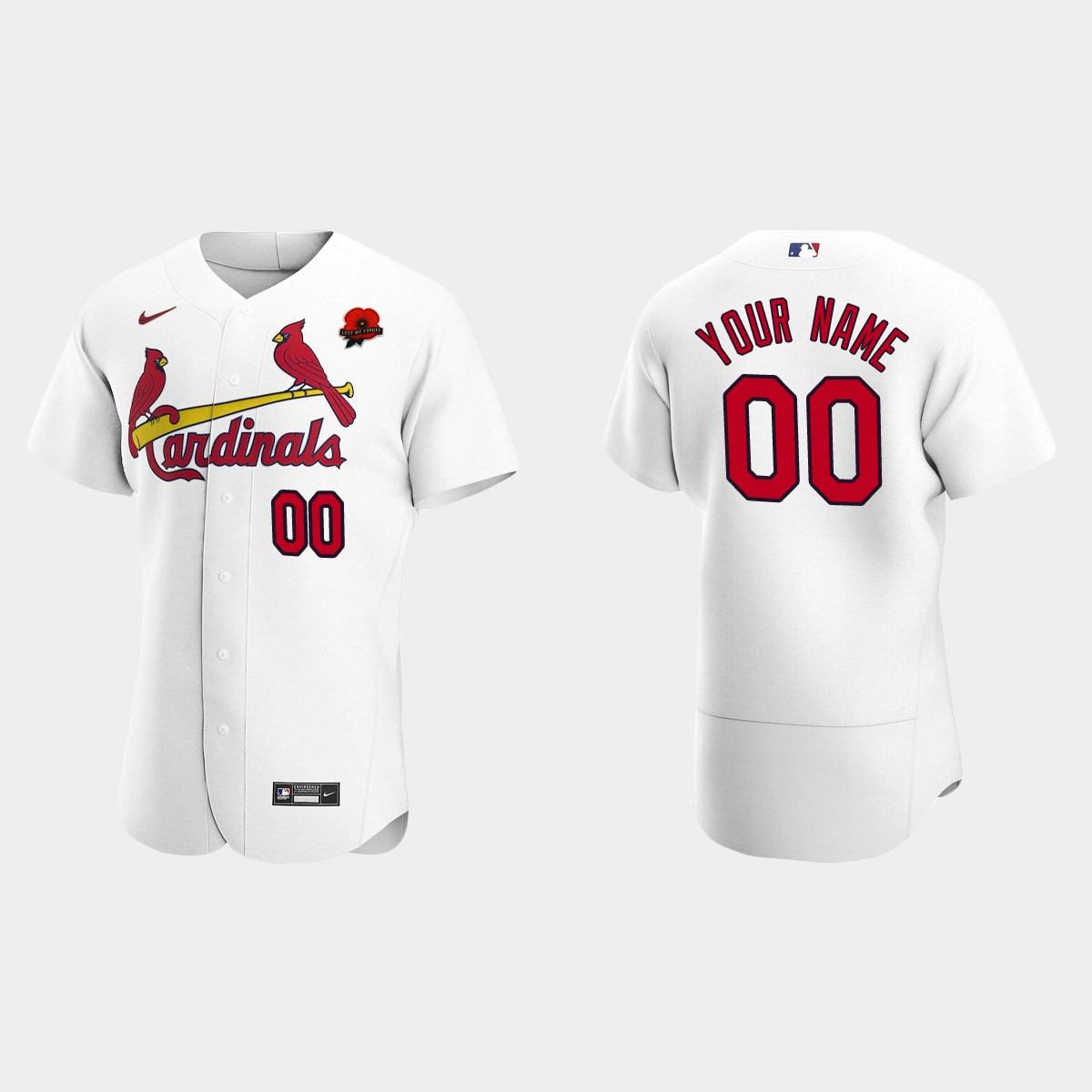 Custom St. Louis Cardinals 2021 Memorial Day Jersey – White