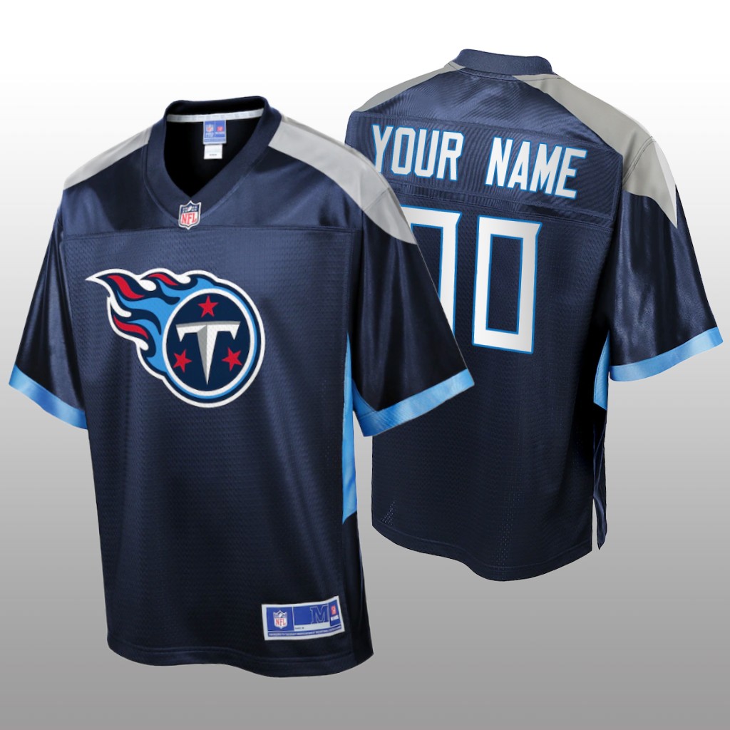 Custom Tennessee Titans Pro Line Navy Icon Jersey