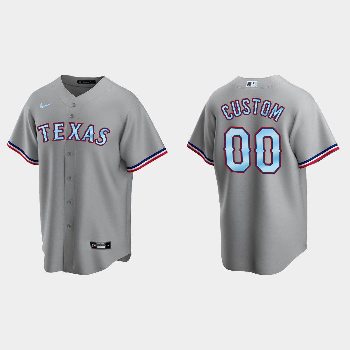 Custom Texas Rangers 2022 Father's Day Jersey - Gray
