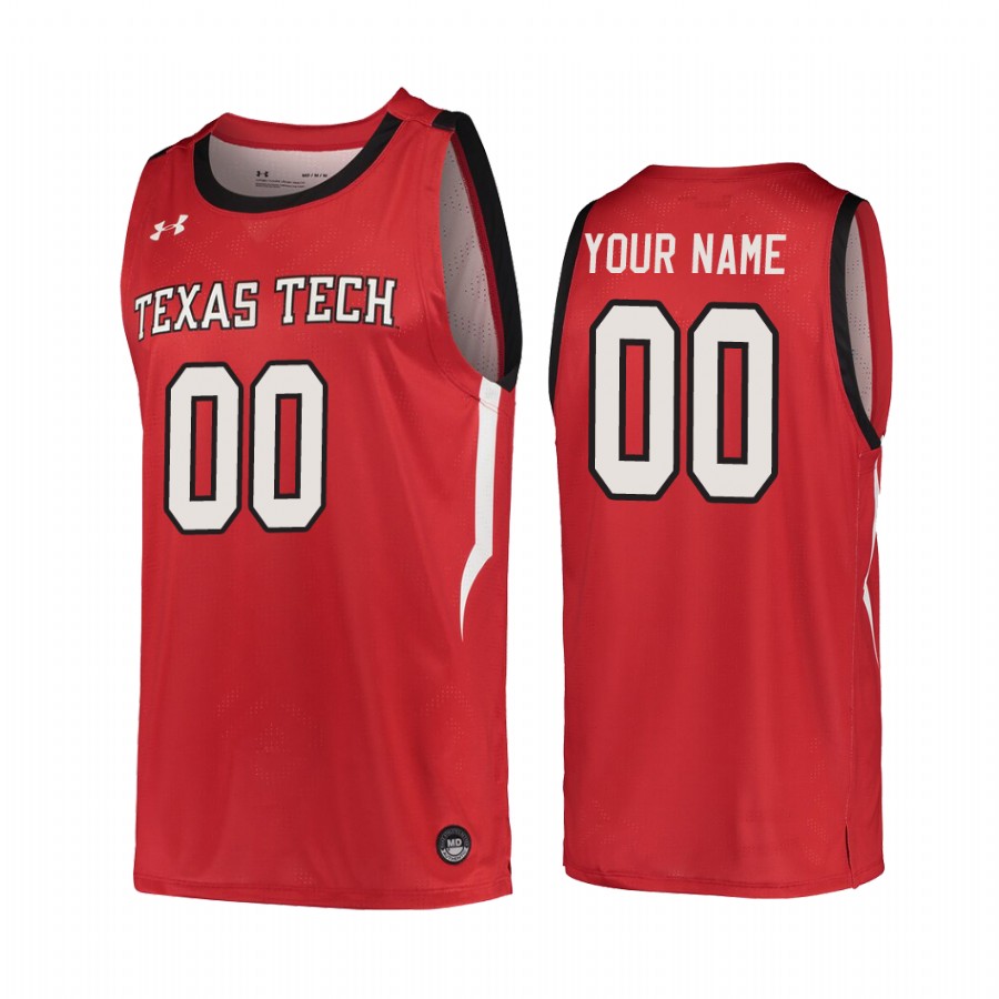 Custom Texas Tech Red Raiders #00 College Jersey - Red