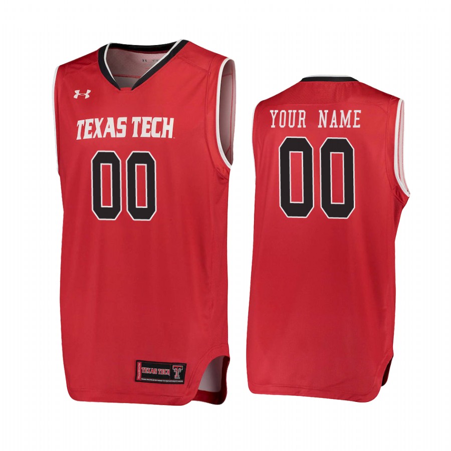 Custom Texas Tech Red Raiders #00 College Performance Jersey - Red