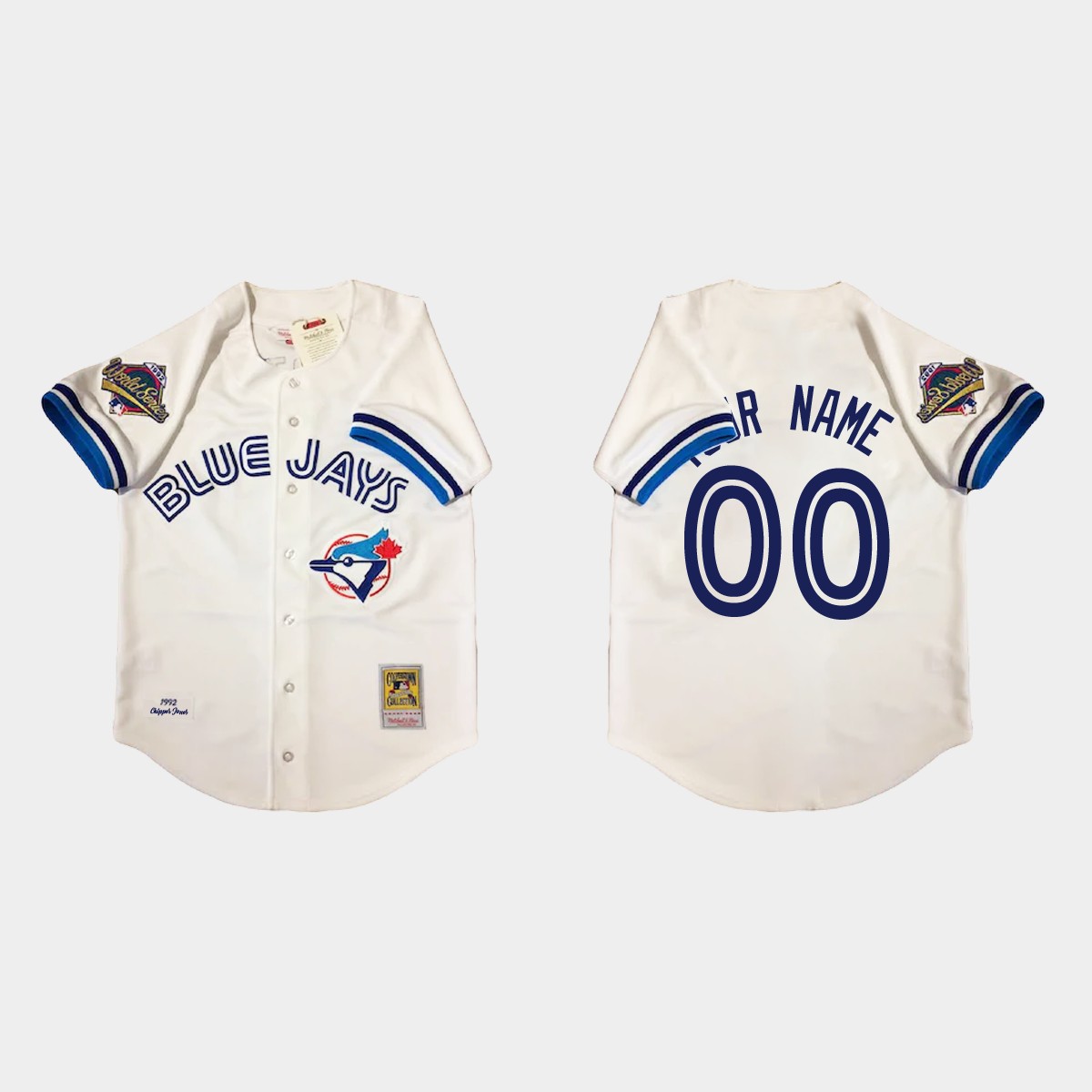 Custom Toronto Blue Jays 1992 Jersey - White