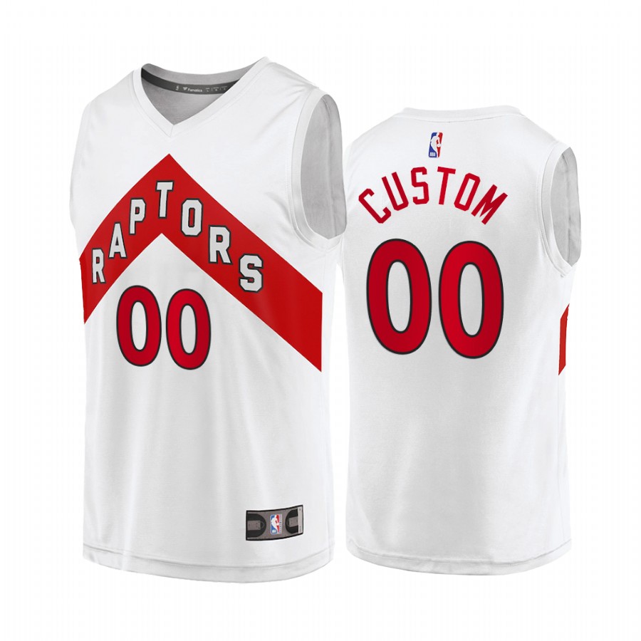 Custom Toronto Raptors White Association Edition 2020-21 Jersey