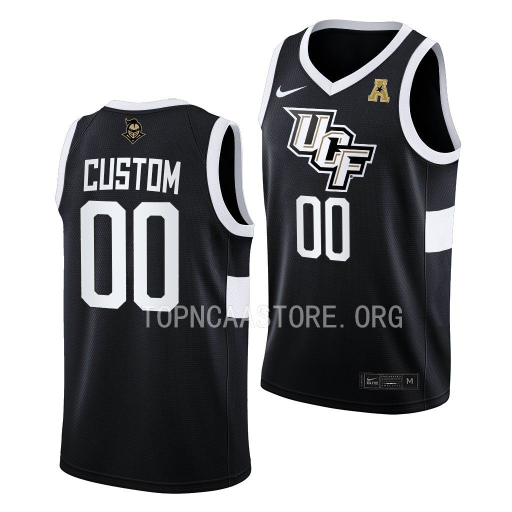 Custom UCF Knights #00 Black College Jersey 2022-23 Away