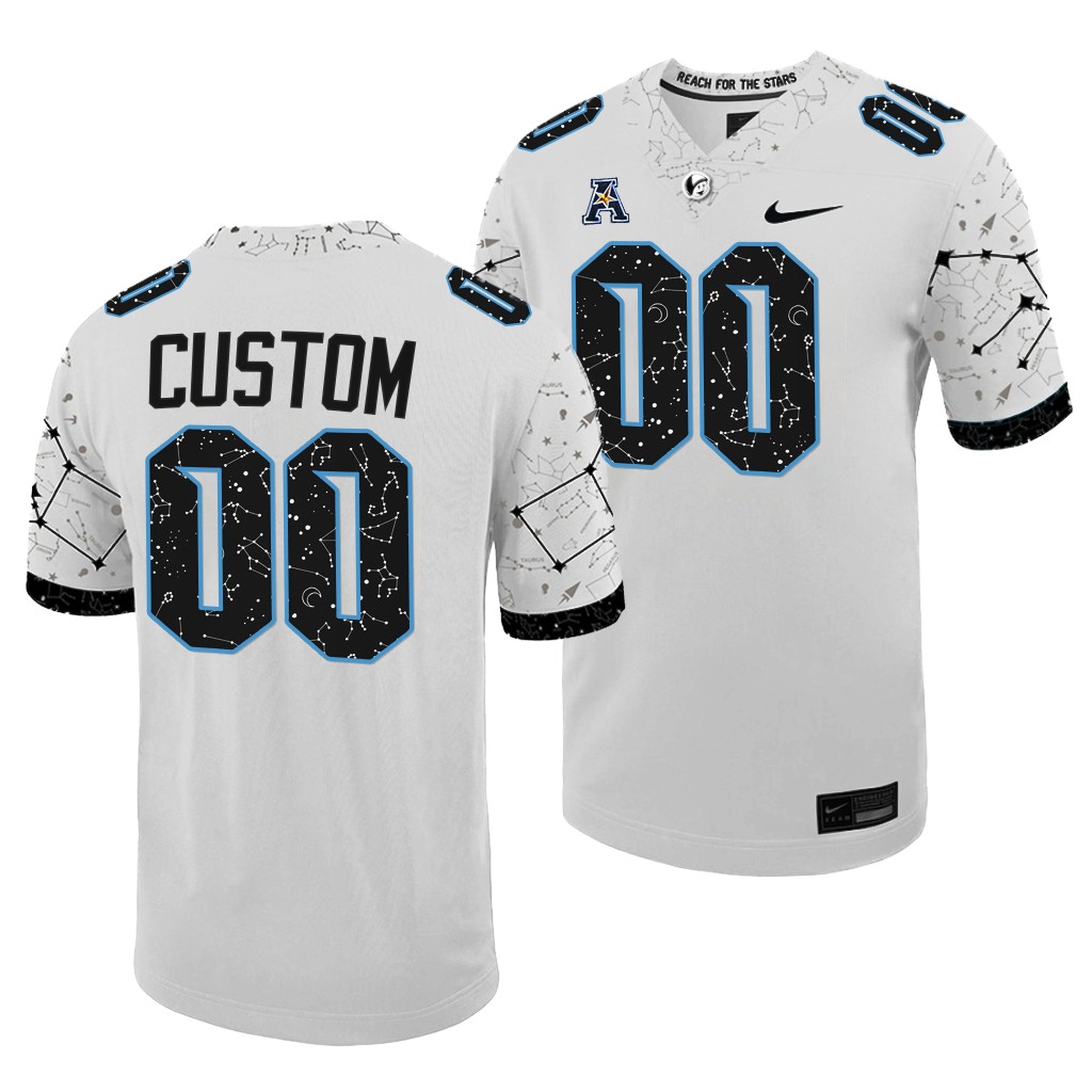 Custom UCF Knights #00 White Jersey 2022 Space Game Men's Untouchable Uniform