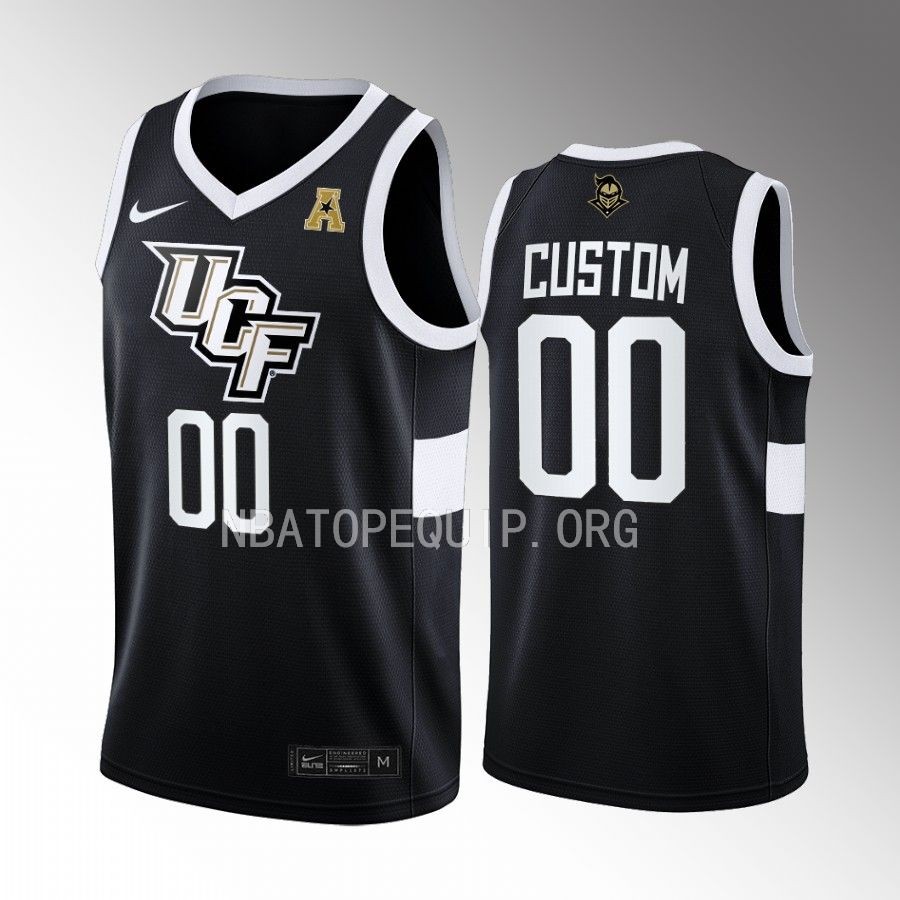 Custom UCF Knights Black Jersey 2022-23 College Away