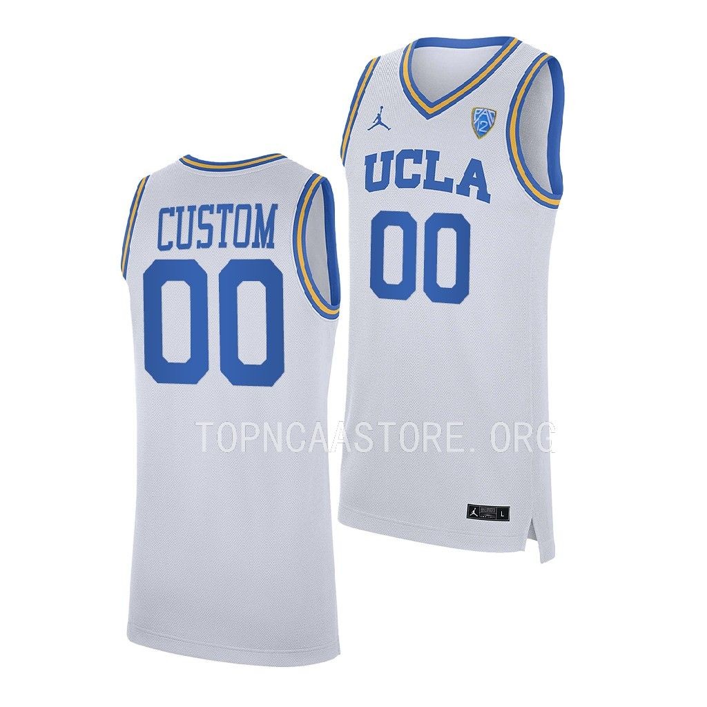 Custom UCLA Bruins #00 White NCAA Jersey