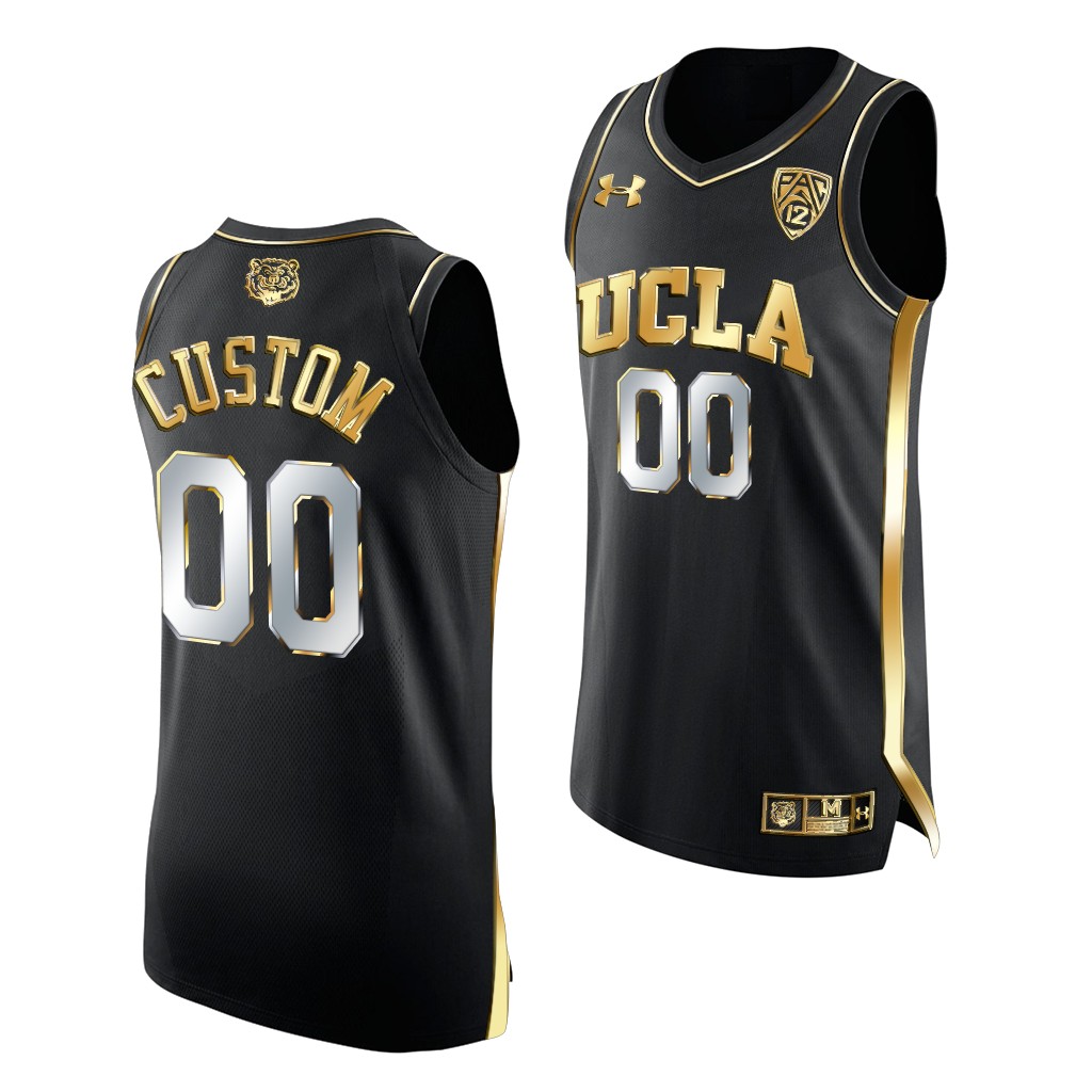 Custom UCLA Bruins 2021 March Madness Elite 8 Black Golden Jersey