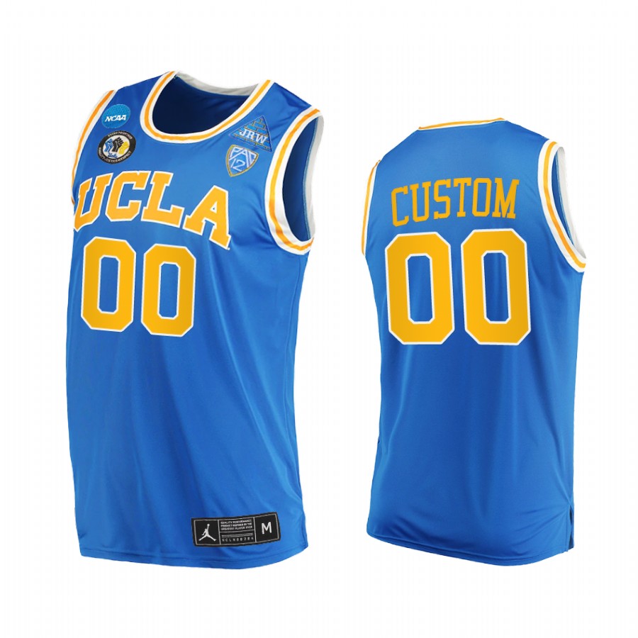 Custom UCLA Bruins Blue Jersey College Away