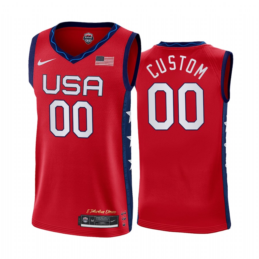 Custom USA #00 Red 2020 Summer Olympics Limited Jersey