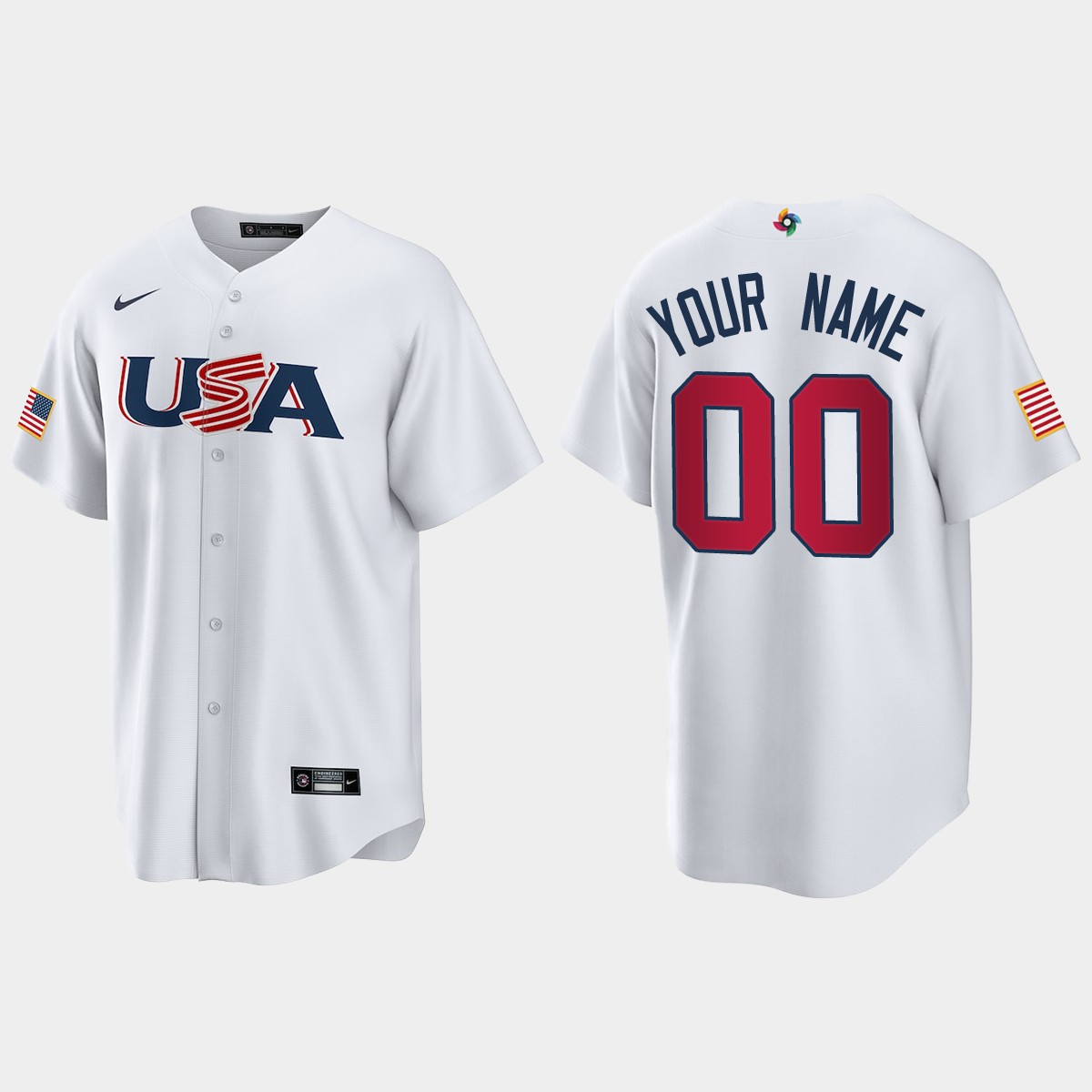 Custom USA 2023 World Classic Jersey - White