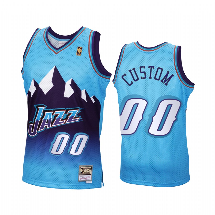 Custom Utah Jazz Blue Jersey 2020 Reload Classic