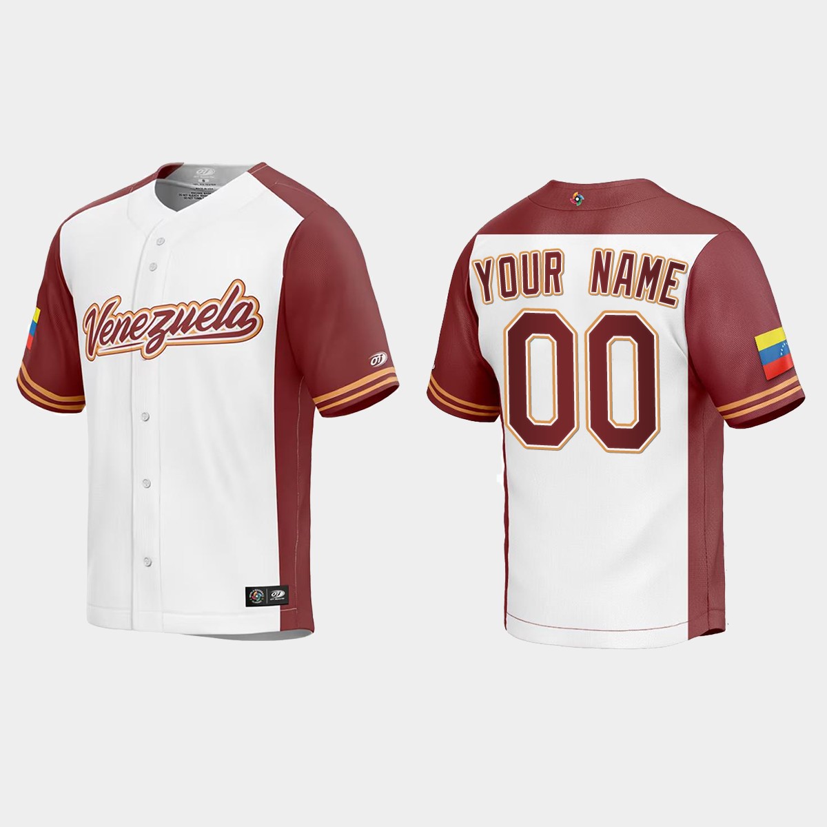 Custom Venezuela 2023 World Classic Jersey - White