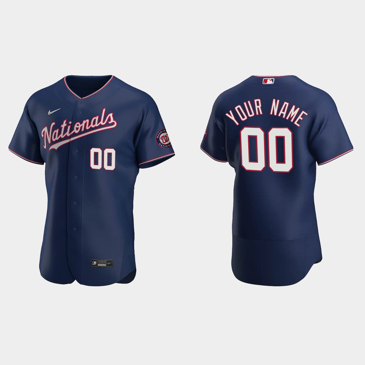 Custom Washington Nationals Alternate Jersey – Navy
