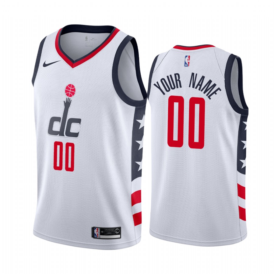 Custom Washington Wizards 2019-20 City Edition White Jersey
