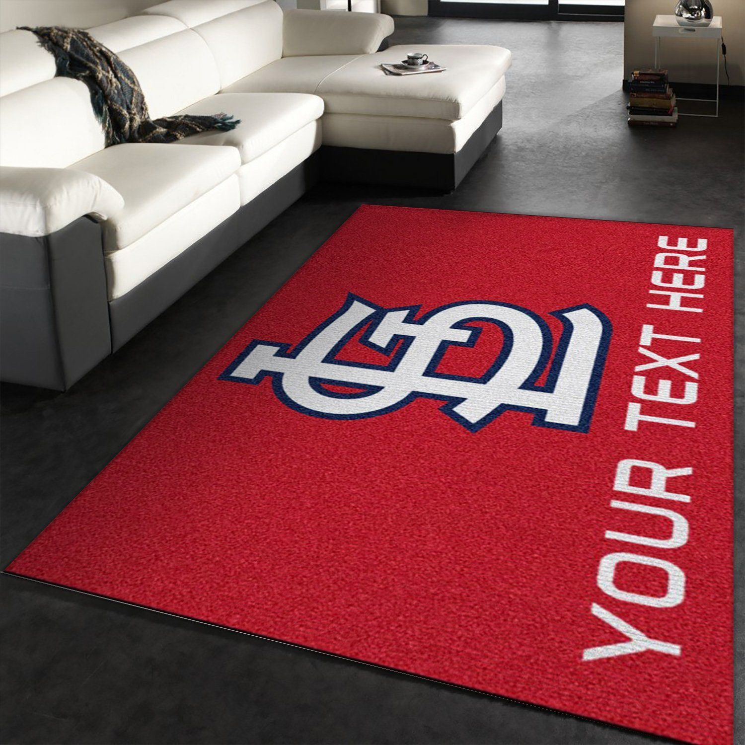 Customizable St Louis Cardinals Rectangle Rug – Custom Size And Printing