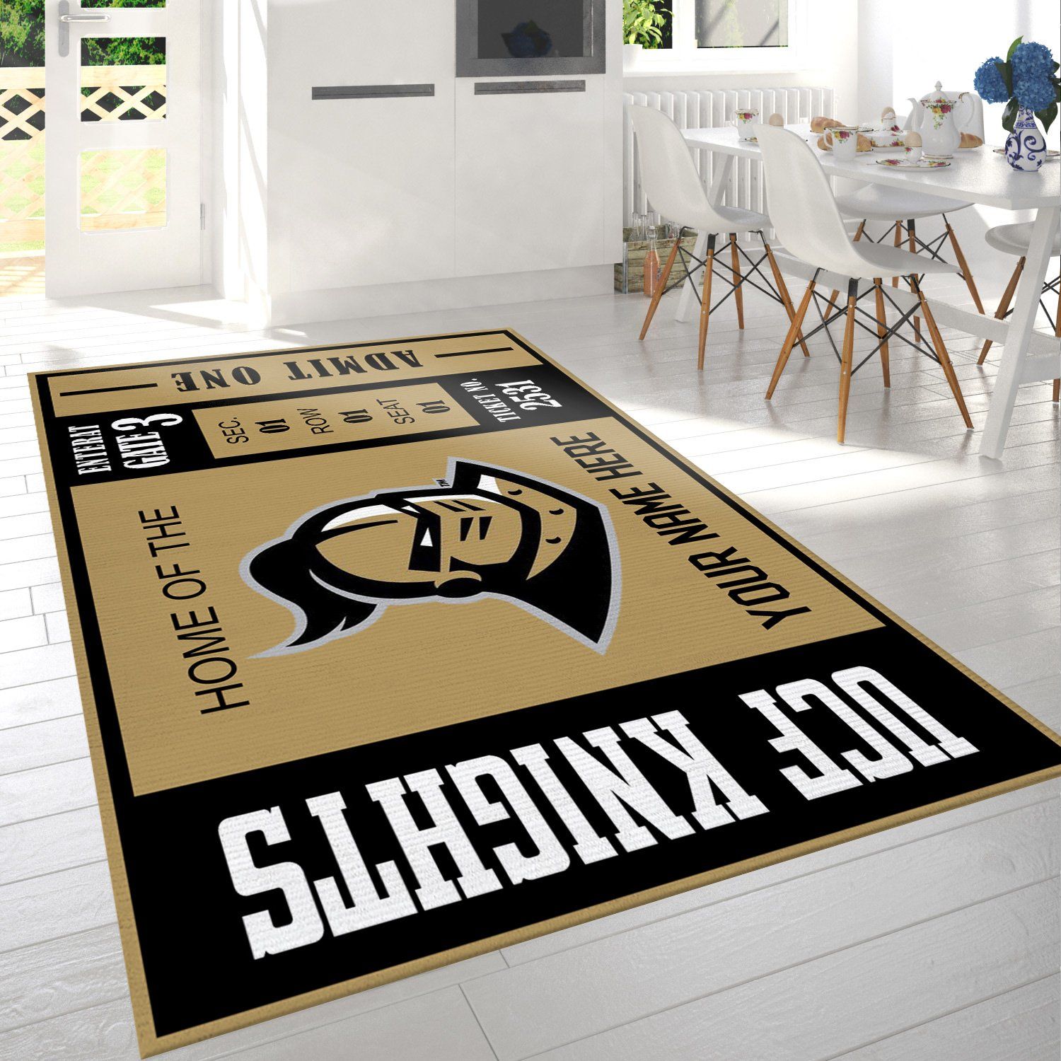 Customizable Ucf Knights Rectangle Rug – Custom Size And Printing