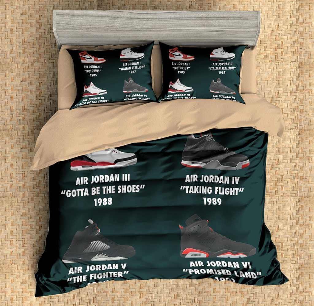 Customize Jordan Shoes Customized Duvet Cover Bedding Set