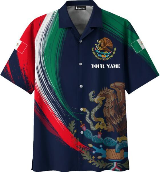 Customize Mexico Coat Of Arms Hawaiian Shirt