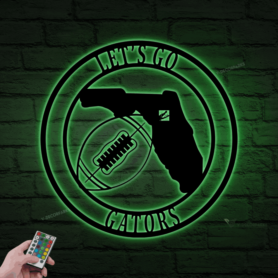 Customized Florida Gators Led Light Sign, Florida Gators Football Sign, Florida Football Sign, Father’s Day Gift, Florida Tailgate Sign, Florida Gator