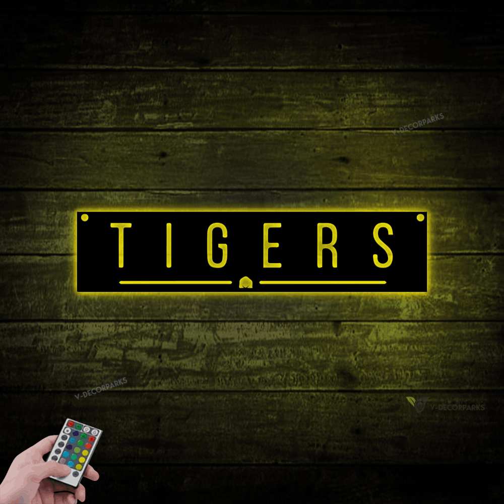 Customized Lsu Tigers Sign Led Lights, Lsu Tiger Football Sign, Louisiana Football Sign, Father’s Day Gift, Mancave, Tailgate Sign, Lsu Ttailgate Sign