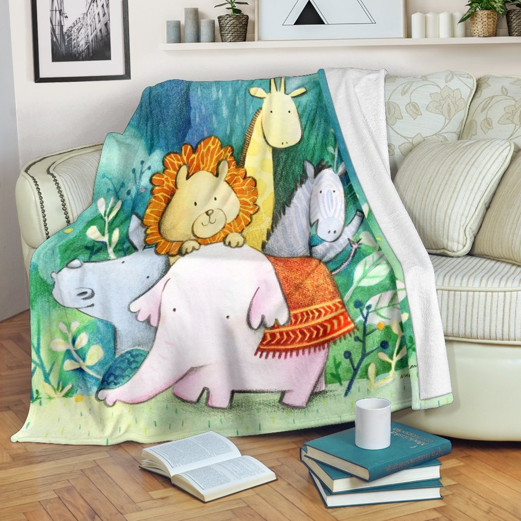 Cute Animal Sherpa Blanket Cozy Blanket Fleece Blanket