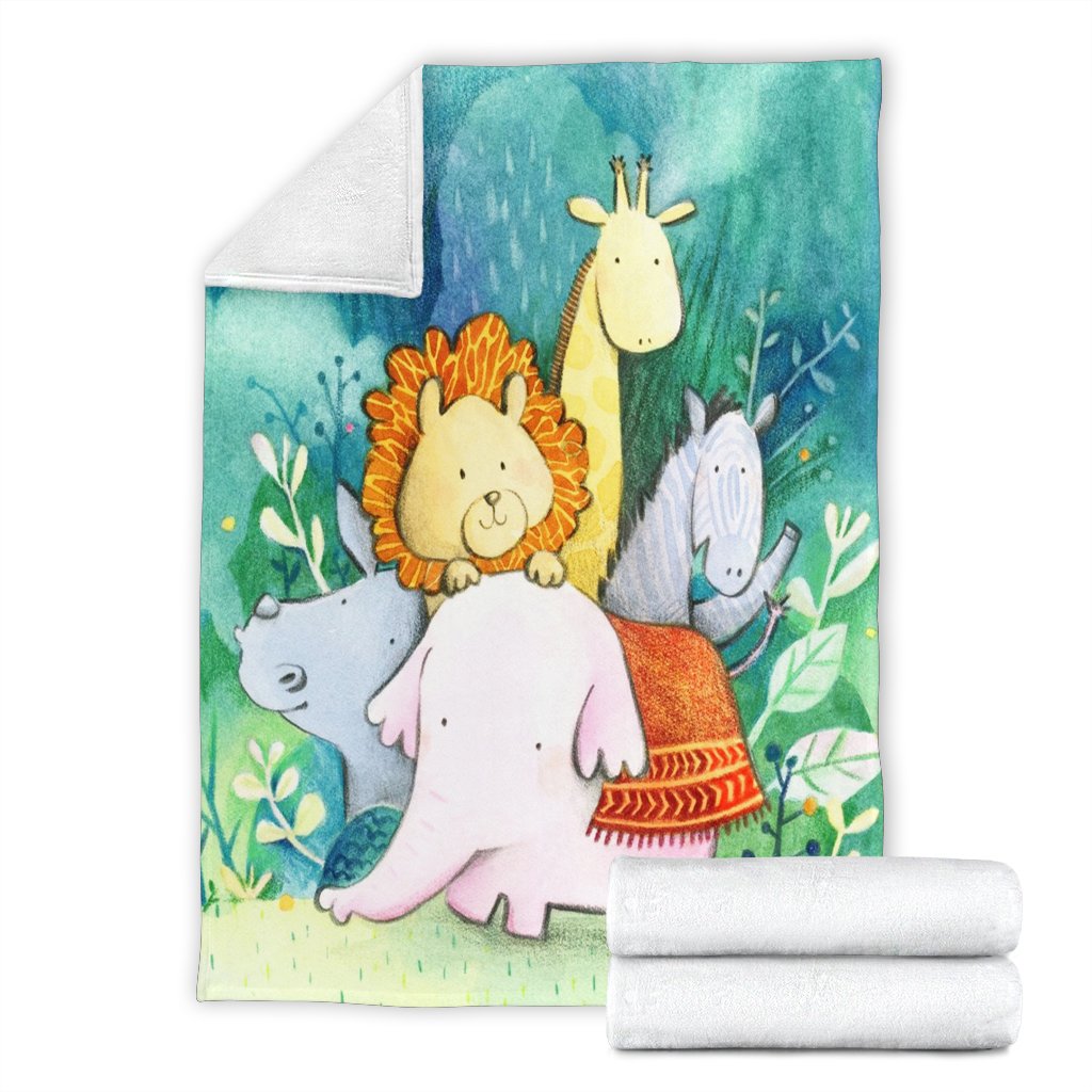 Cute Animal Sherpa Blanket Cozy Blanket Fleece Blanket
