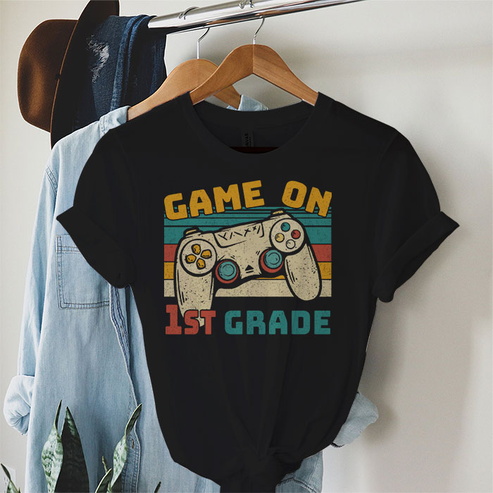 Cute Back To School Outfits Game On 1st Grade Funny T-Shirt